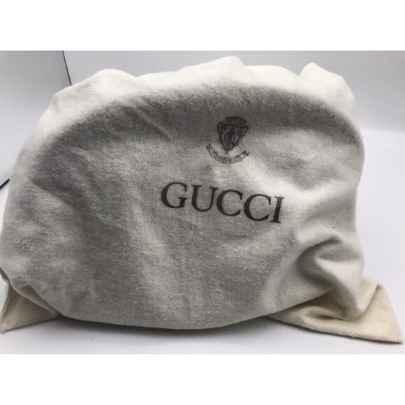 Authentic 1980's Gucci Supreme GG Monagram Coated Canvas Leather Trim Tan Purse - Picture 11 of 14